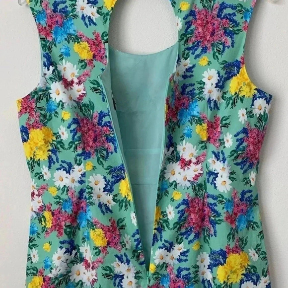 The J. Peterman Company Sleeveless Cotton Floral Dress Lined Sundress Size 2 NWT - Picture 3 of 8